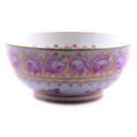 Hard-paste porcelain rose bowl, 19th century,