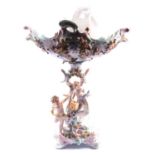 Dresden porcelain figural centre bowl