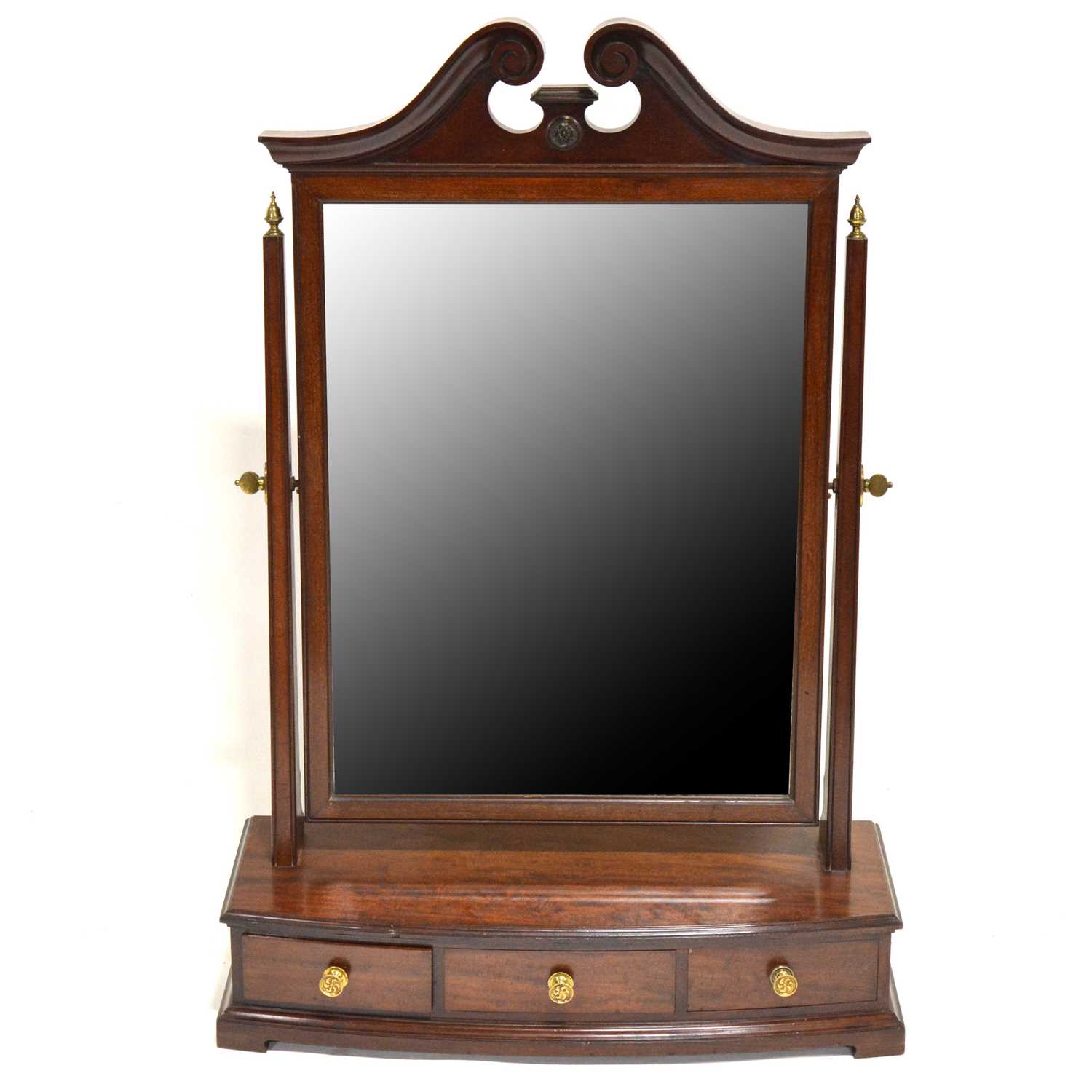 Large mahogany dressing table mirror,