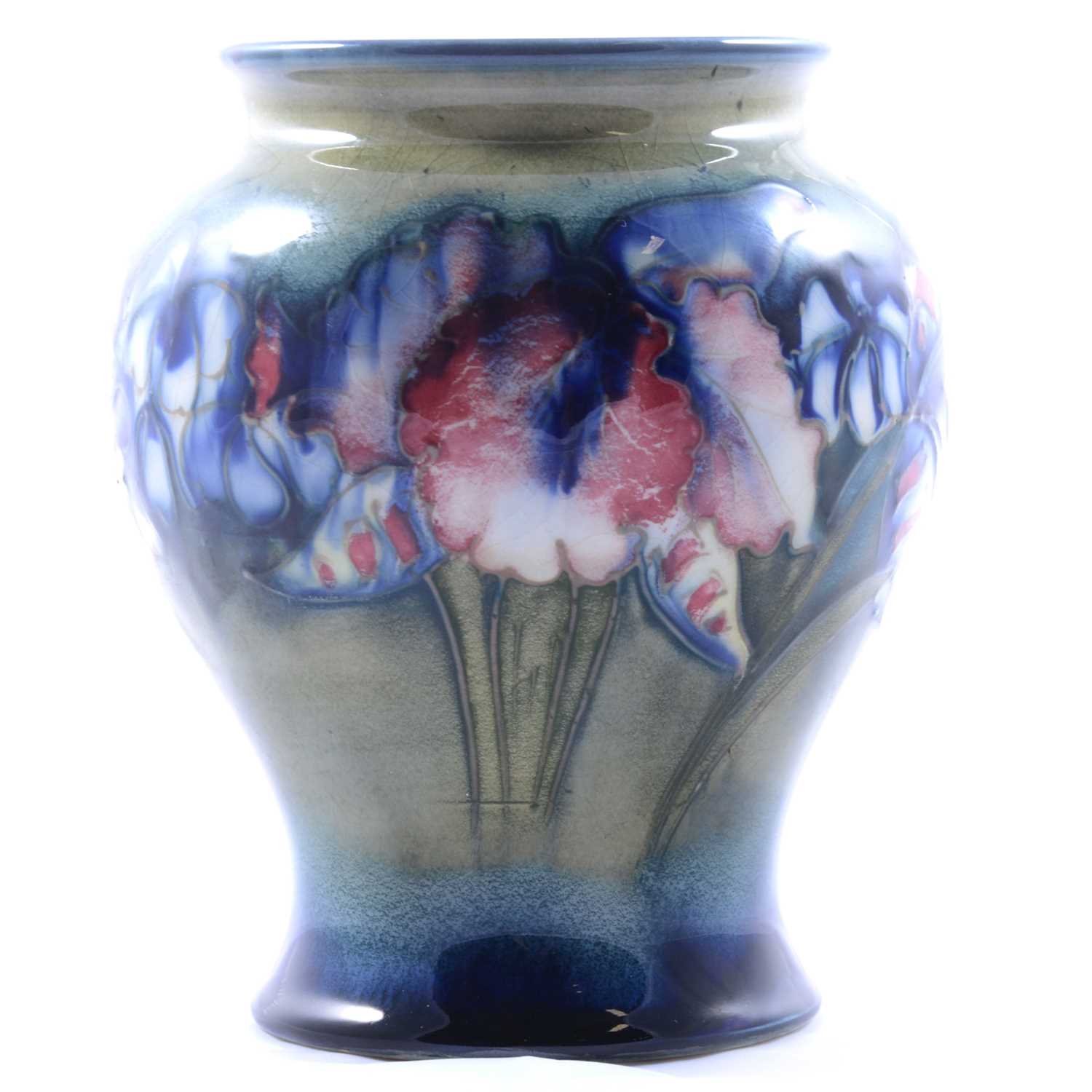 Walter Moorcroft for Moorcroft, a vase in the Orchid design.