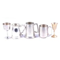 Silver plated wares and coins,
