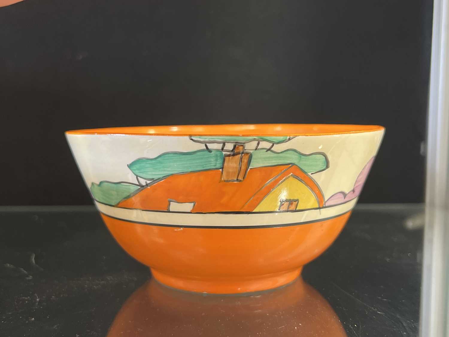 Clarice Cliff, an ‘Orange Roof’ pattern bowl - Image 2 of 9