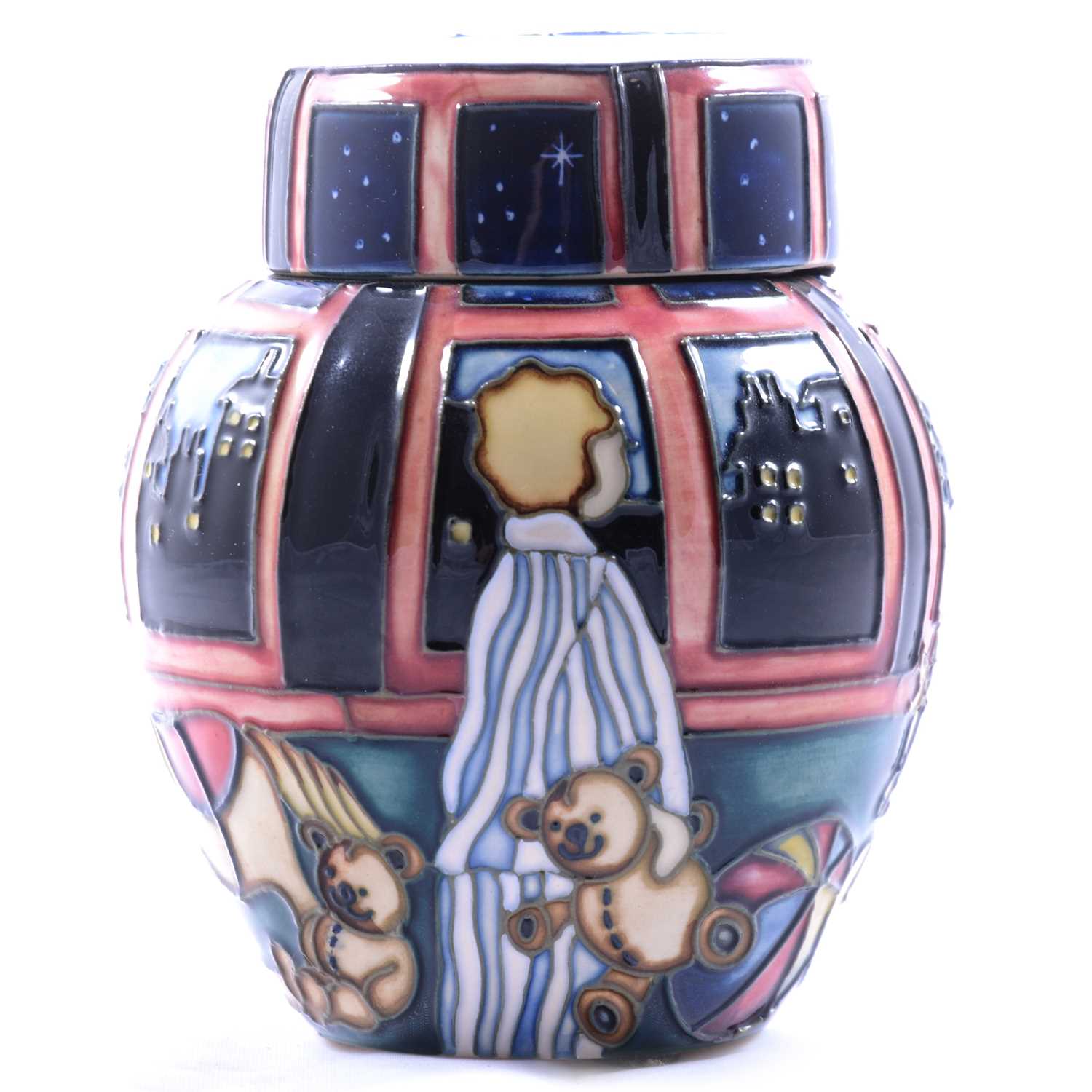 Nicola Slaney for Moorcroft Pottery, a small 'Wish Upon a Star' pattern ginger jar and cover