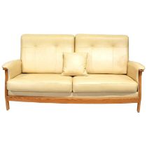 Ercol, three seat leather sofa