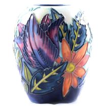 Debbie Hancock for Moorcroft, a Limited edition vase in the Castle Garden design.