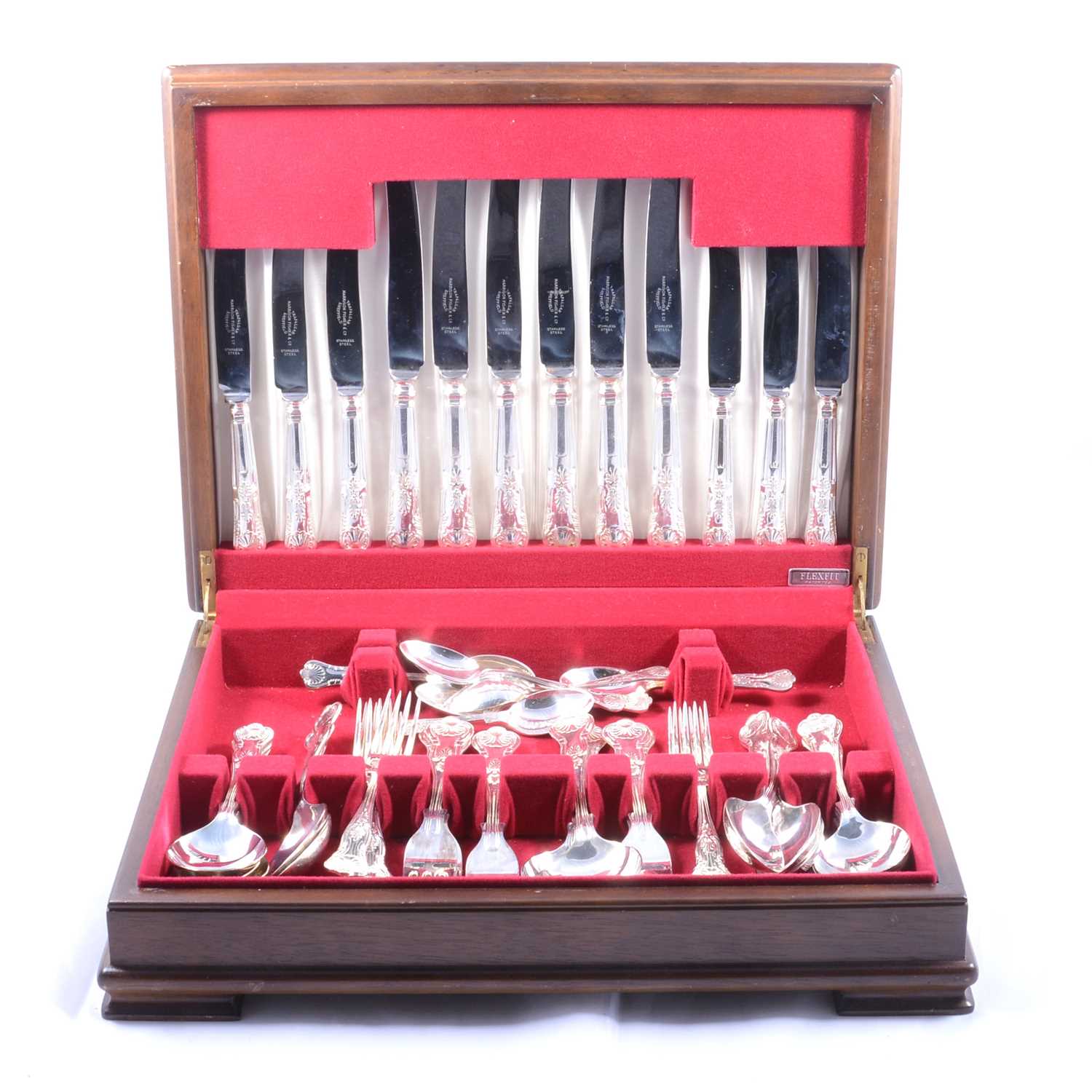 Silver plated canteen of cutlery,