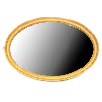 Gilt framed oval wall mirror,