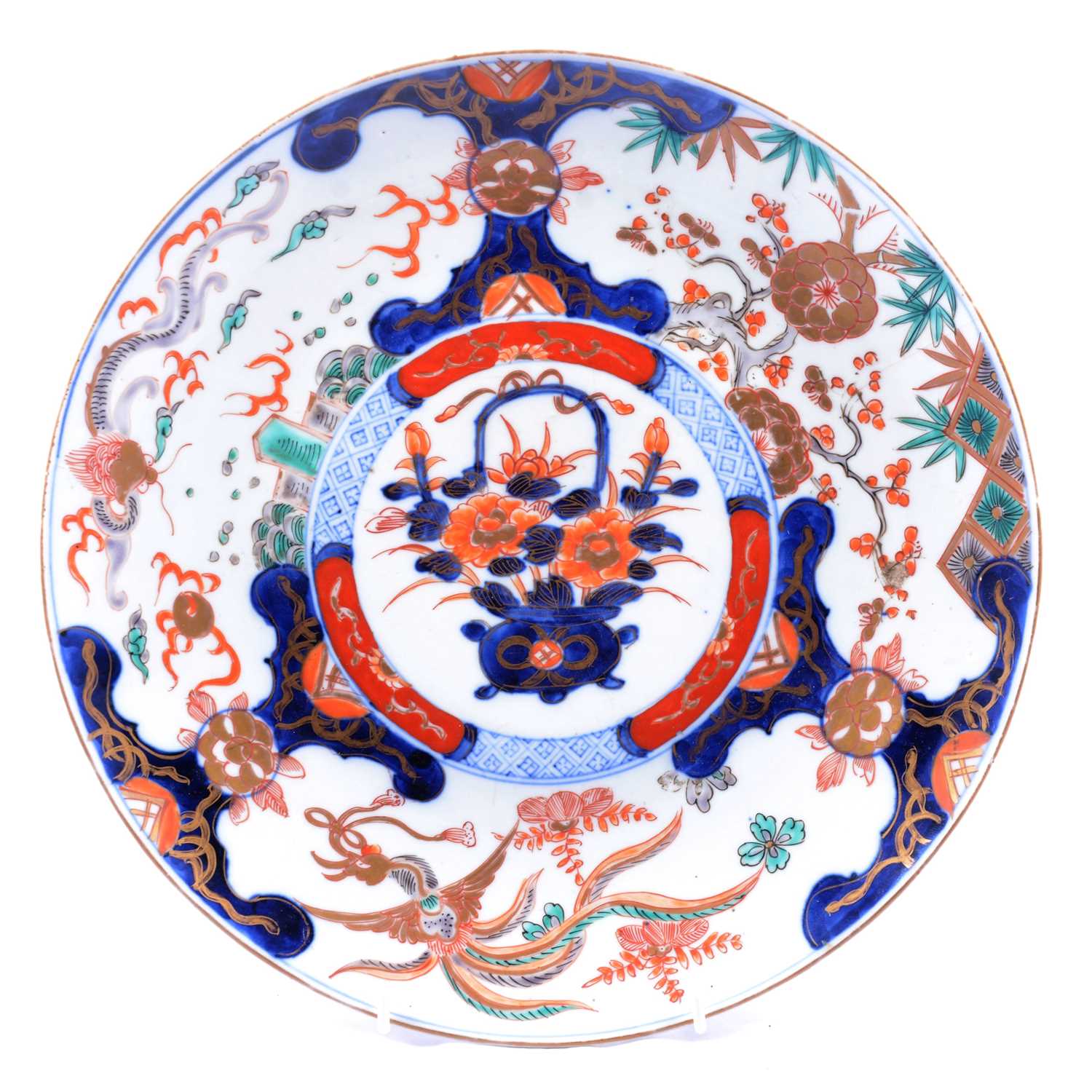 Two Imari porcelain chargers, and a Royal Worcester commemorative plate - Image 2 of 3