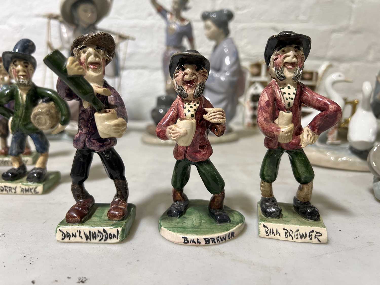 Will Young for Runnaford Pottery, a collection of fourteen Widecombe Fair figures - Image 6 of 15