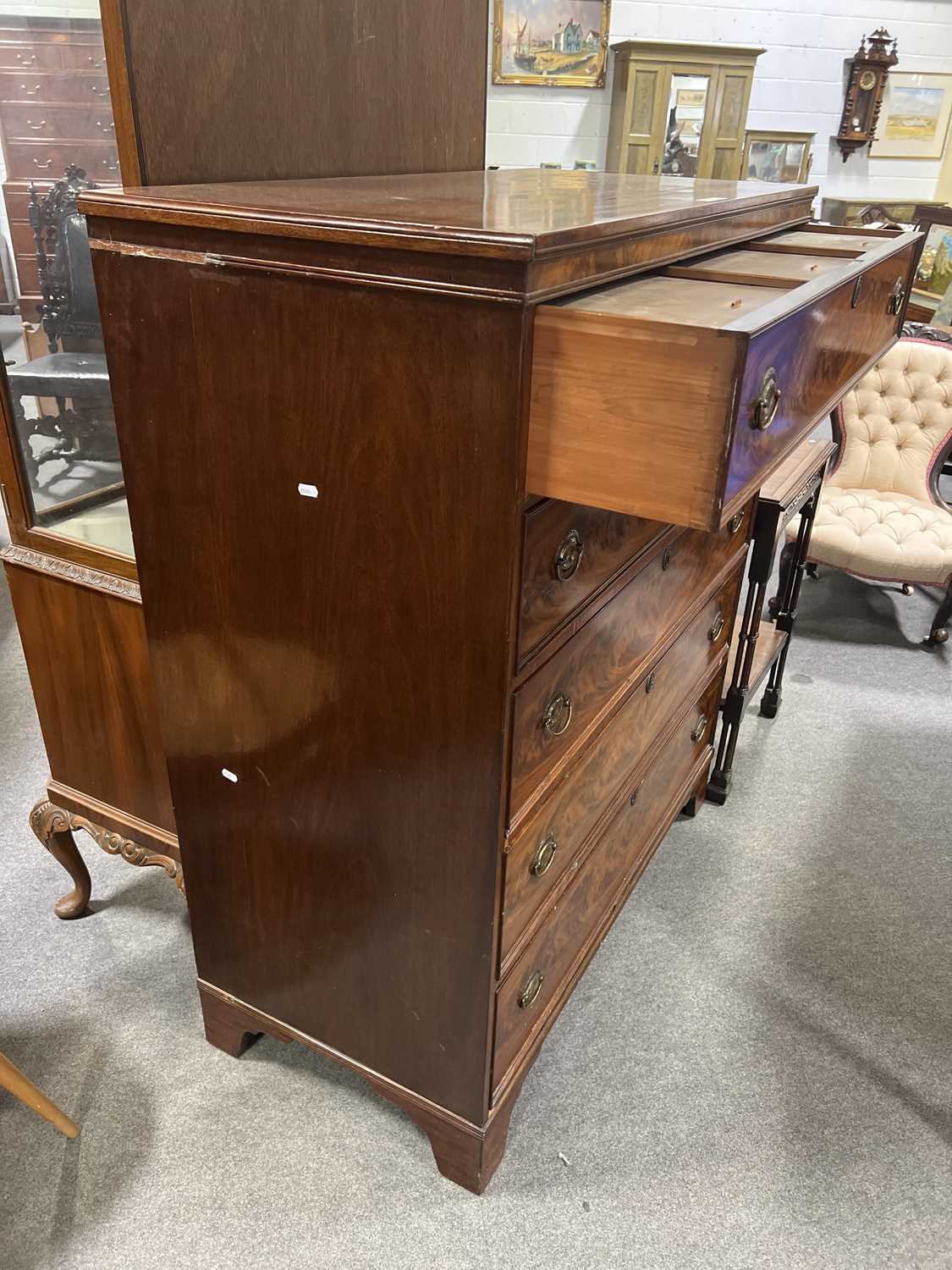 Victorian mahogany chest of drawers - Image 4 of 9