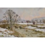 Angus Bernard Rands, River landscape in winter.