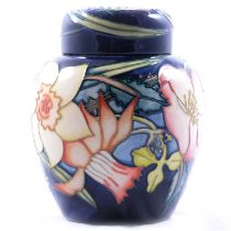 Emma Bossons for Moorcroft Pottery, a large 'Golden Jubilee' ginger jar and cover