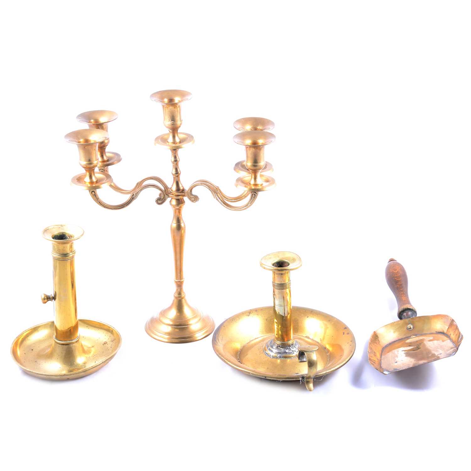 Collection of brass and copperware