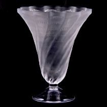 Lalique Crystal 'Lucie' design vase