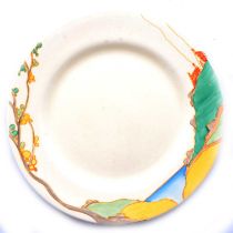 Clarice Cliff, a 'Secrets' pattern plate