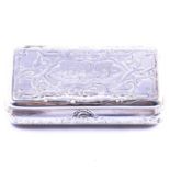 Swedish white metal snuff box, 1859.