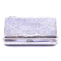 Swedish white metal snuff box, 1859.