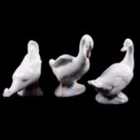 Eight various Nao Geese figurines