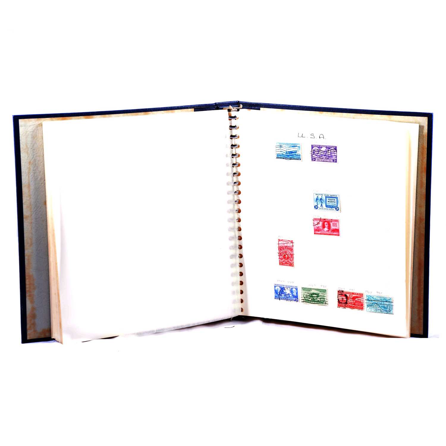 Collection of worldwide stamps in five albums,