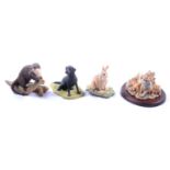 Collection of Lladro figurines, Border Fine Arts figures and groups, and other ceramics.