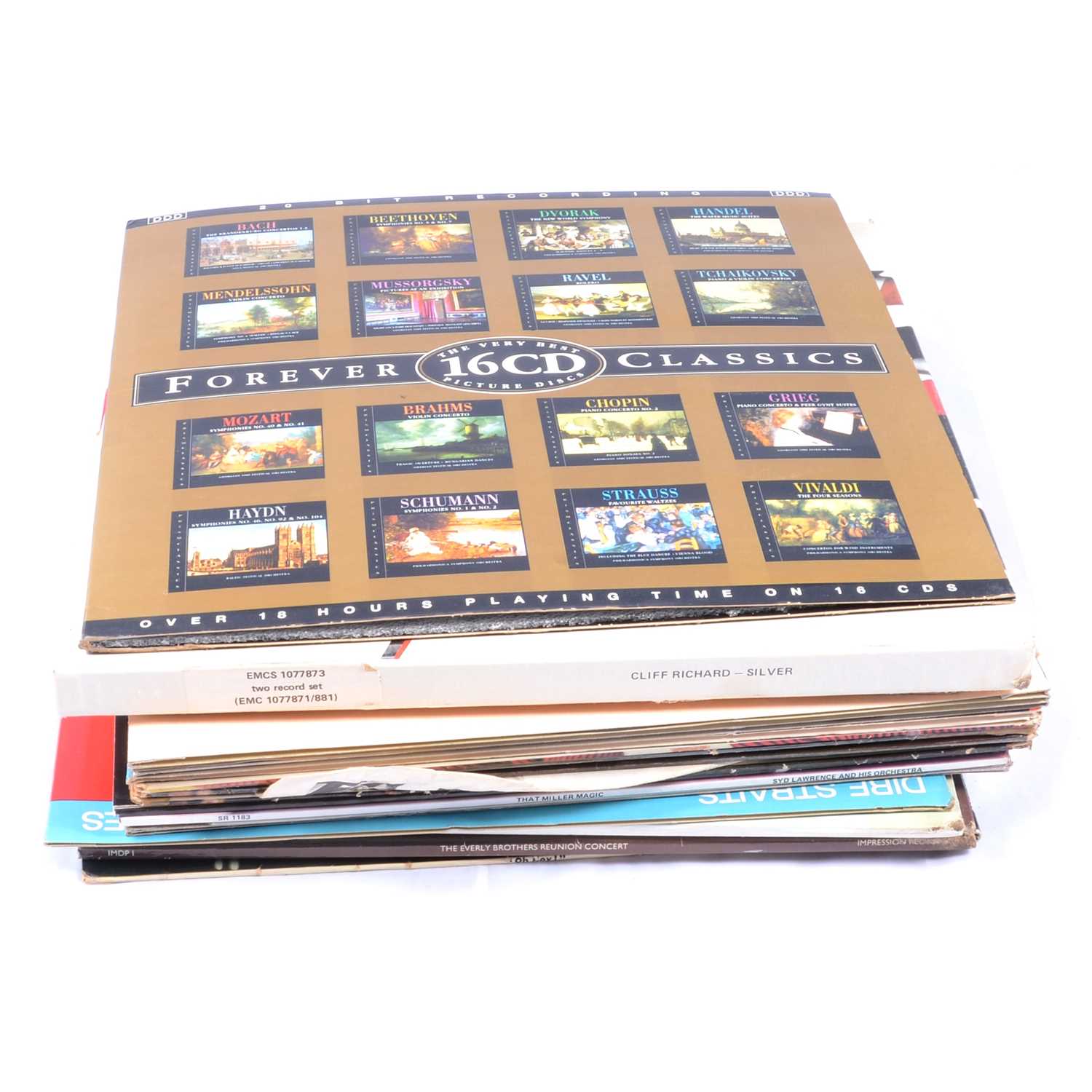 Approximately one-hundred and thirty LP vinyl records, mostly classical and compilation