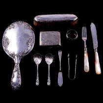 Quantity of silver and plated wares,