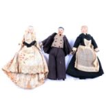 Three small porcelain dolls, early 20th century