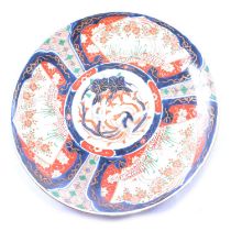 Japanese Imari charger; and another