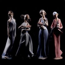 Four large Nao figures of ladies