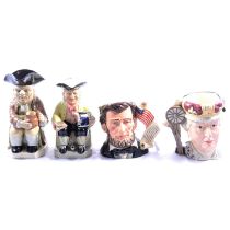 Eight toby / character jugs, Royal Doulton, Kevin Francis, Wood & Sons, mostly ltd ed.
