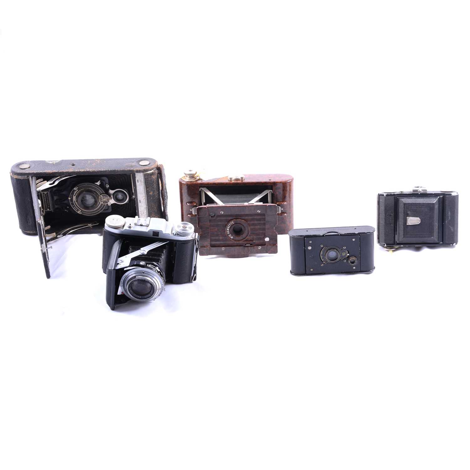 Collection of fold out cameras,