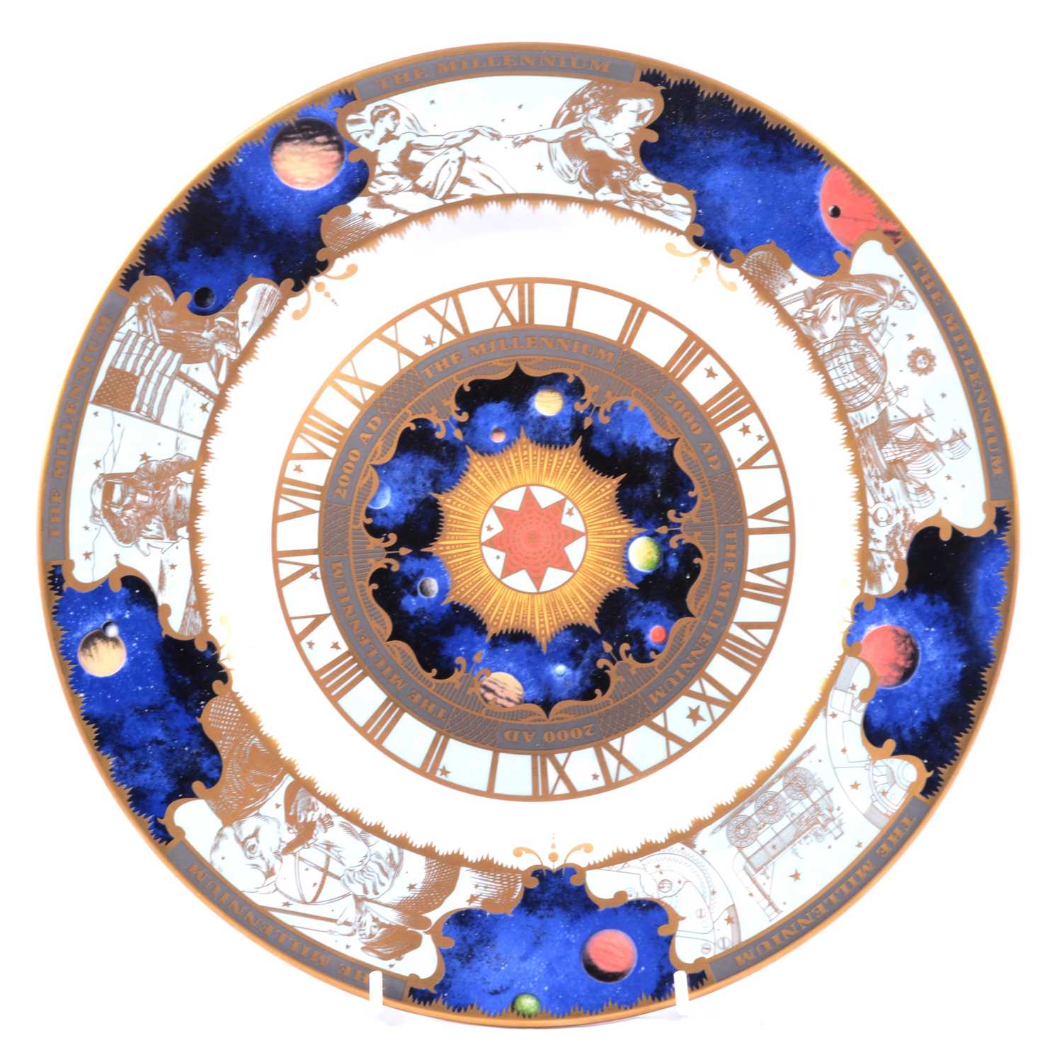 Two Imari porcelain chargers, and a Royal Worcester commemorative plate - Image 3 of 3