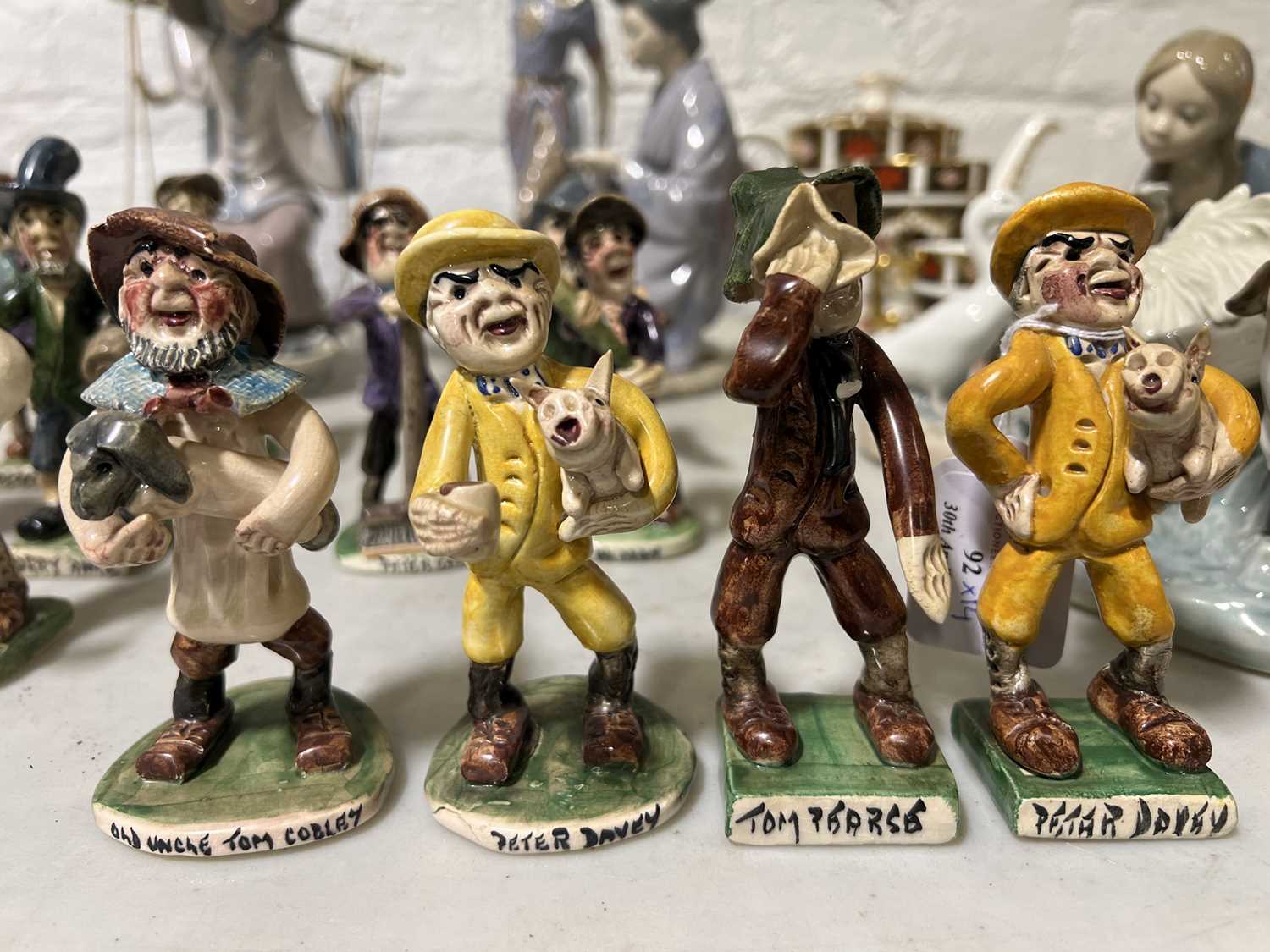 Will Young for Runnaford Pottery, a collection of fourteen Widecombe Fair figures - Image 3 of 15