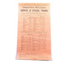 1915 South Western & Midlands Railway Service of Special Trains timetable,