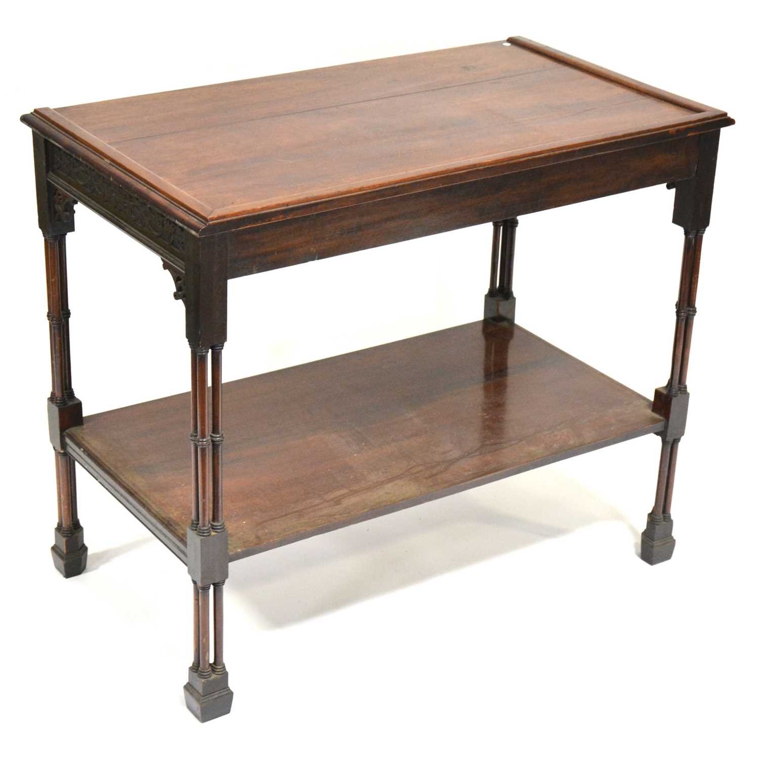 Mahogany side or silver table,