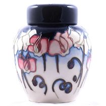 Emma Bossons for Moorcroft Pottery, a large 'Wild Cyclamen' pattern ginger jar and cover