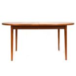 Swedish mid-century teak extending dining table, designed by Nils Jonsson for Troeds