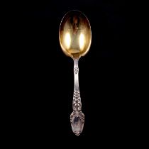 American silver and gilt serving spoon by Tiffany & Co.