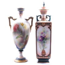 Two Hadley’s Worcester covered vases