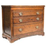 Georgian oak chest of drawers,