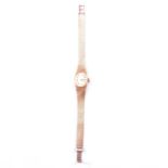 Rotary ladies wristwatch, 9ct gold case and integral bracelet strap,