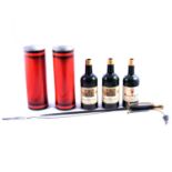 Magicians card sword and bottle trick,