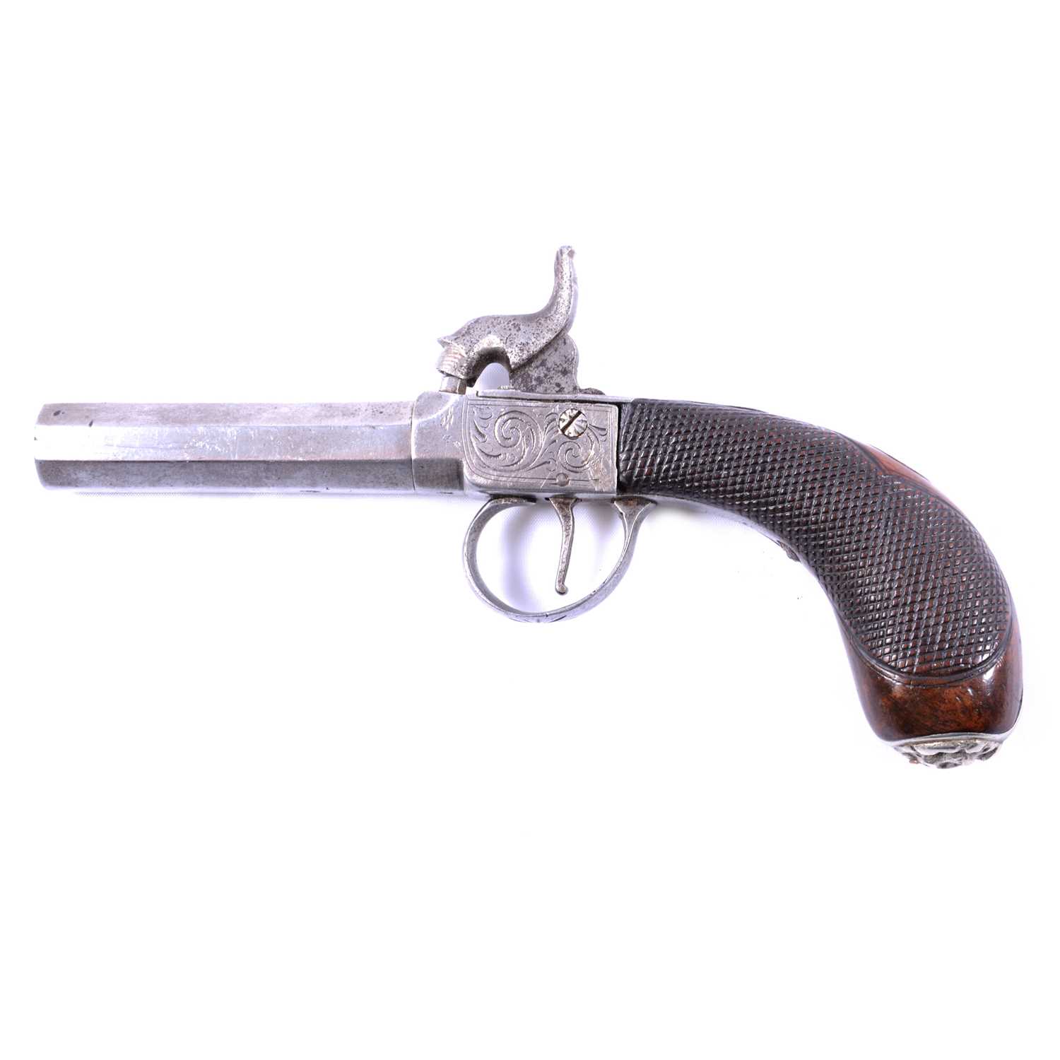 Percussion box lock pistol,