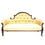 Victoria walnut settee,