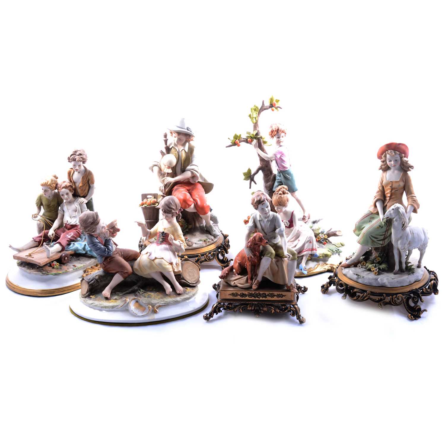 Capodimonte, collection ten figures and groups