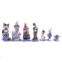 A collection of seven Peggie Foy 'Alice in Wonderland' figures