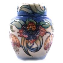 Nicola Slaney for Moorcroft Pottery, a large 'Anna Lily' pattern ginger jar and cover