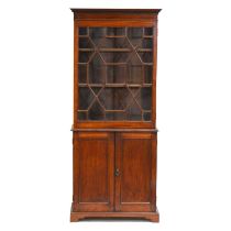 Victorian mahogany bookcase cabinet