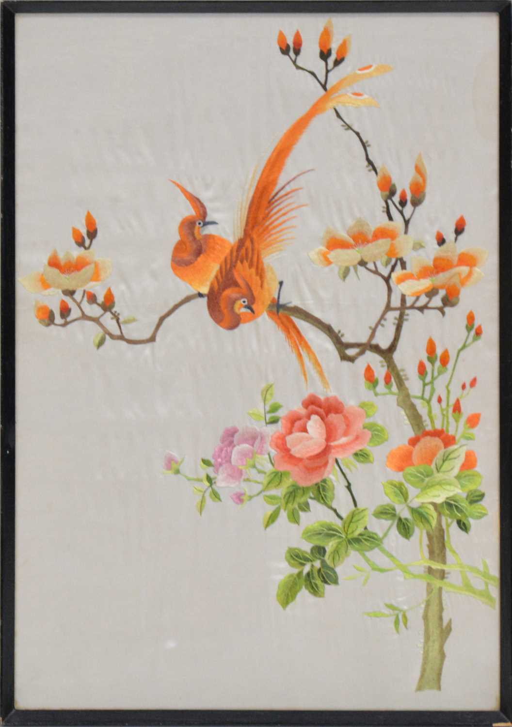 Quantity of Chinese silk panels, etc., - Image 7 of 8