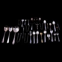 Quantity of silver wares and silver plated flatware